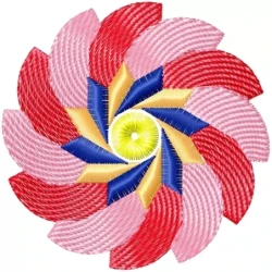 Joy Circle Floral Embroidery Design