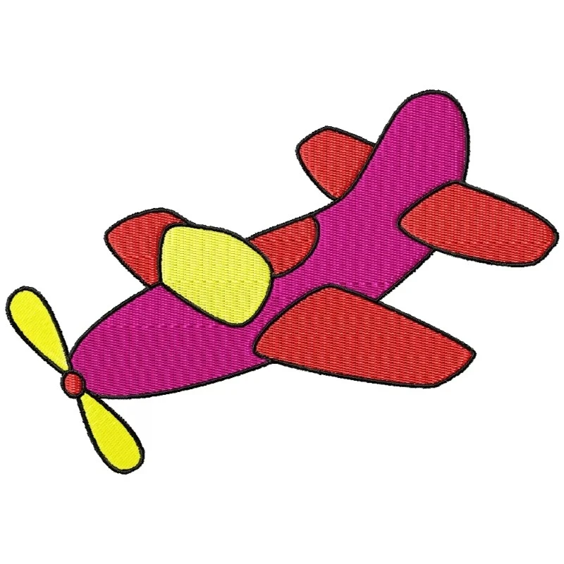 Kids Colorful Plane Embroidery Design Kids Colorful Plane Embroidery Design