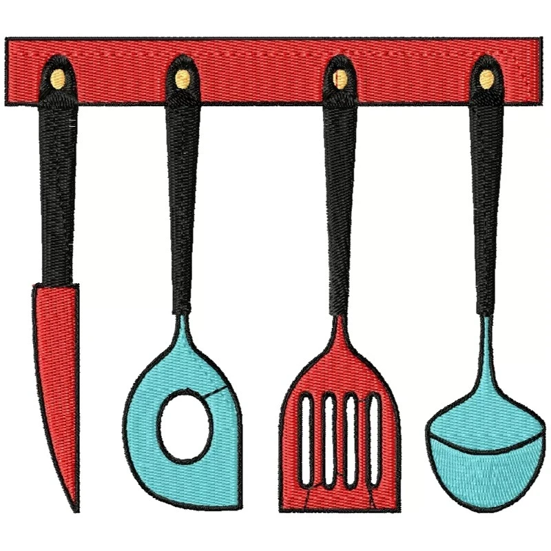 Kitchen Tools Embroidery Design