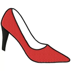 Lady High Heel Embroidery Design