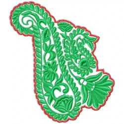 Large Paisley Patch Embroidery Design