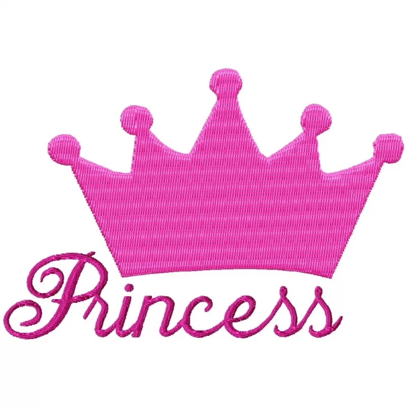 Princess Crown Embroidery Pattern Design Princess Crown Embroidery Pattern Design
