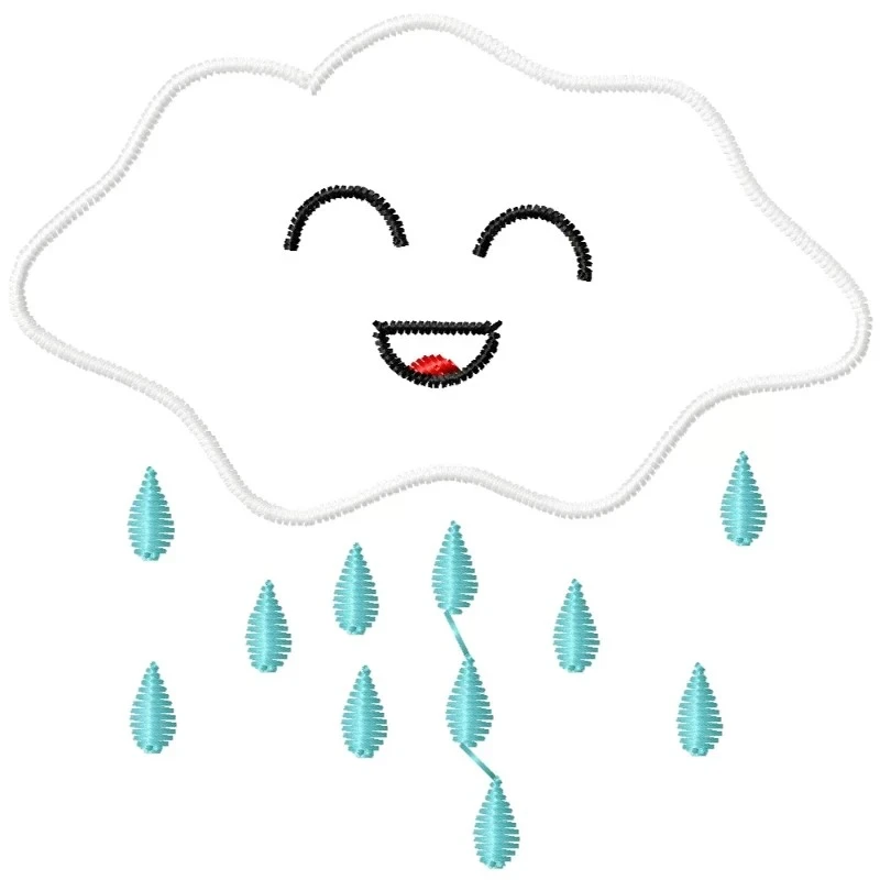 Raining Cloud Simley Design Raining Cloud Simley Design