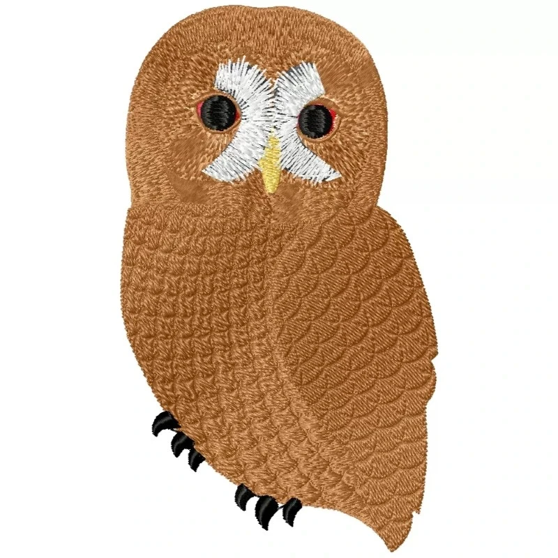 Realistic Owl Machine Embroidery Design Realistic Owl Machine Embroidery Design