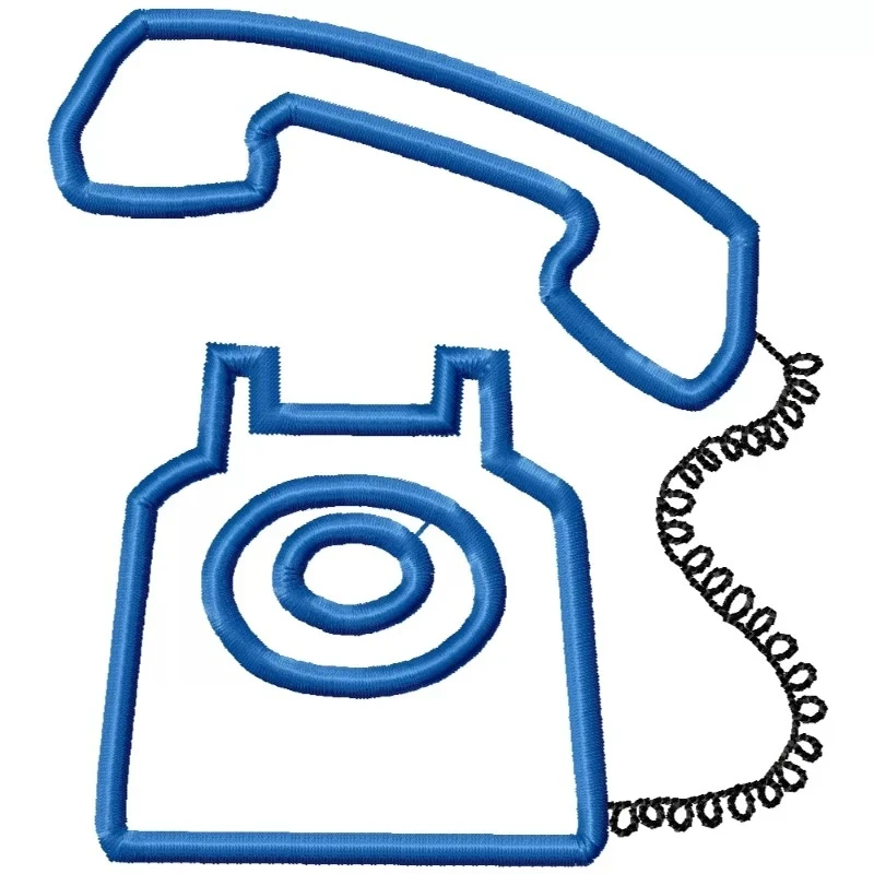 Ringing Telephone Outline Machine Embroidery Design Ringing Telephone Outline Machine Embroidery Design