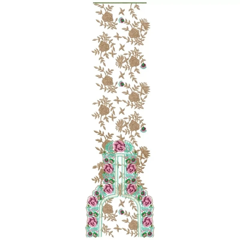 Rose Flower Full Embroidery Dress Design Rose Flower Full Embroidery Dress Design