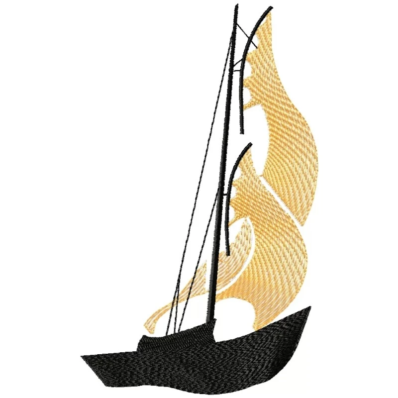 Sailing Boat Embroidery Design Sailing Boat Embroidery Design