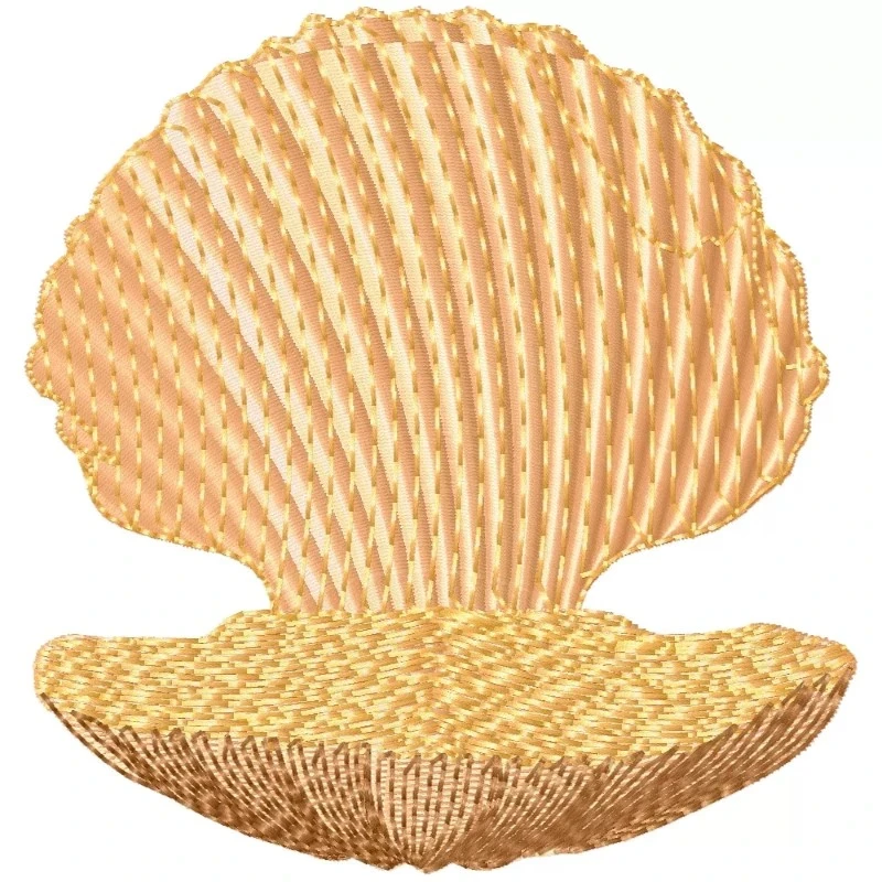 Scallop Seashell Machine Embroidery Design
