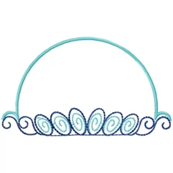 Semicircle Monogram Frame Embroidery