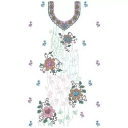 Sequin Full Embroidery Dress Design Pattern
