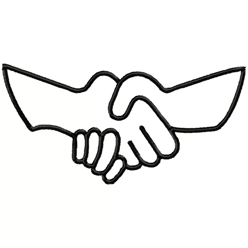 Shaking Hand Embroidery Design Shaking Hand Embroidery Design