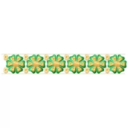 Shamrock Flower Continous Embroidery Design