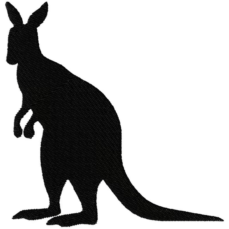 Silhouette Kangaroo Machine Embroidery Design Silhouette Kangaroo Machine Embroidery Design
