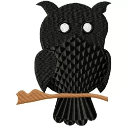 Silhouette Owl Machine Embroidery Design