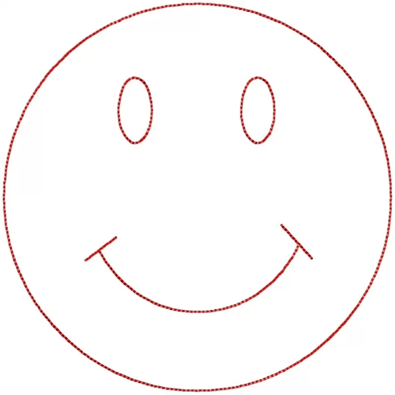 Simling Face Outline Simly Embroidery Design Simling Face Outline Simly Embroidery Design