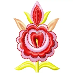 Simple And Color Blended Rose Flower Design