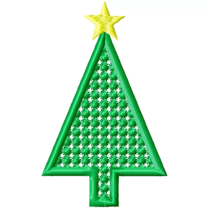 Simple Christmas Tree Embroidery Design