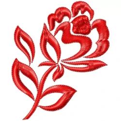 Single Color Cute Flower Embroidery Design