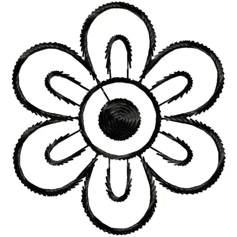 Single Color Flower Outline Embroidery Design Single Color Flower Outline Embroidery Design