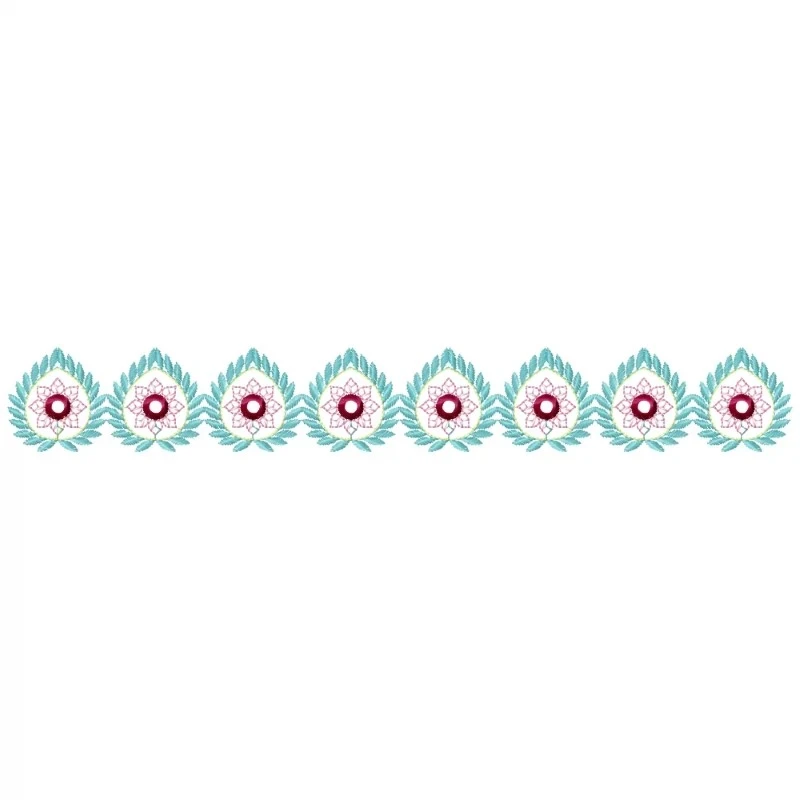 Small Flowers Seamless Border Pattern Design