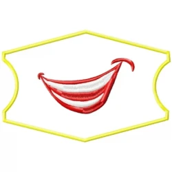 Smiley Corona Face Mask Machine Embroidery Design