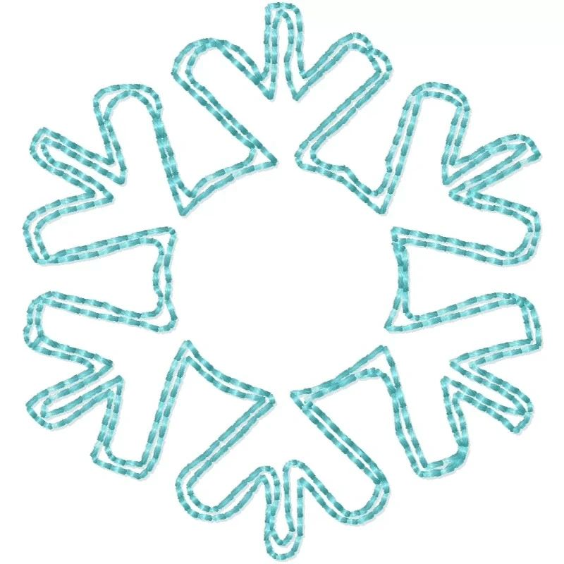 SnowFlake Simple Outline Embroidery Design 2x2 SnowFlake Simple Outline Embroidery Design 2x2