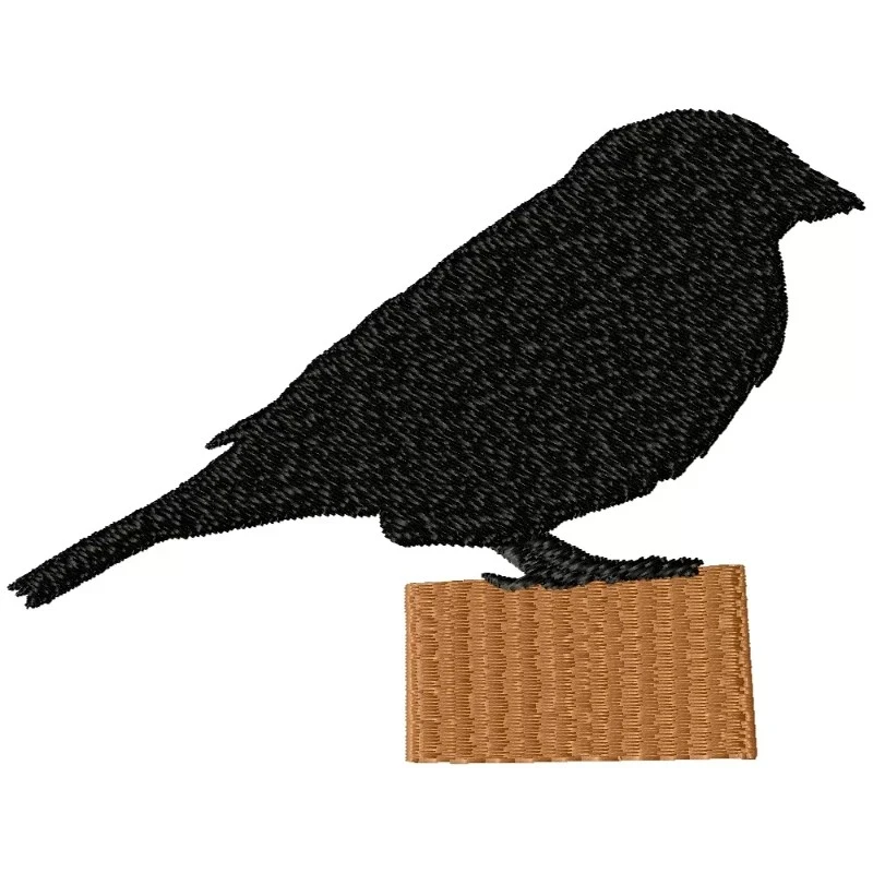 Sparrow Bird Silhouette Embroidery Design Sparrow Bird Silhouette Embroidery Design