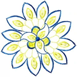 Special Outline Flower Embroidery Design