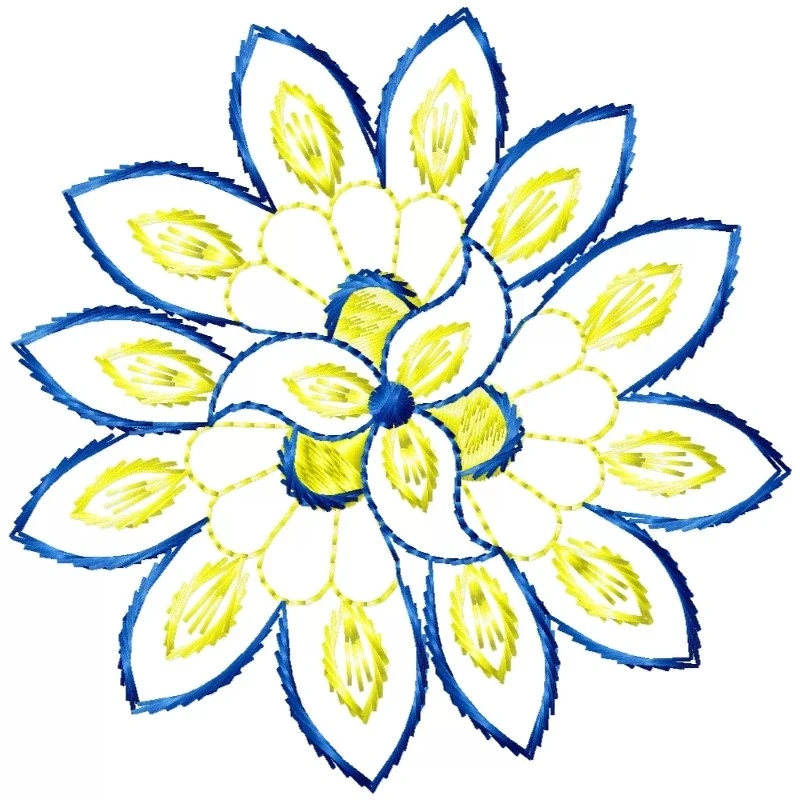 Special Outline Flower Embroidery Design Special Outline Flower Embroidery Design