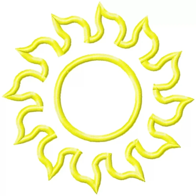 Sun Outline Machine Embroidery Design Sun Outline Machine Embroidery Design