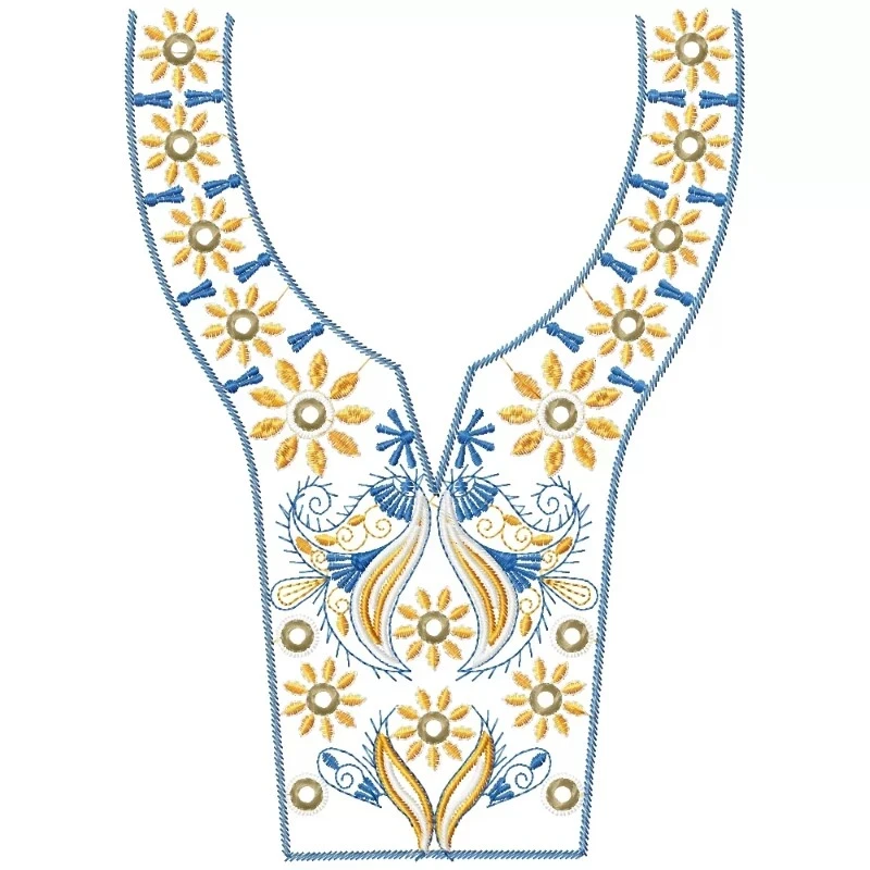 Super Embroidery Neckline Design