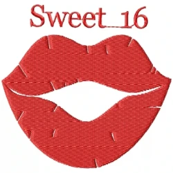 Sweet 16 Embroidery Design