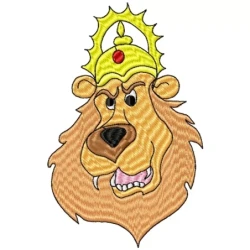 The King Lion color Embroidery Design