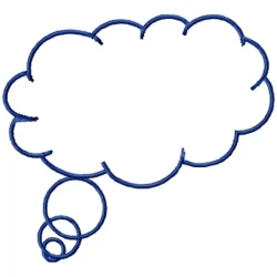 Thinking Cloud Frame Embroidery Design