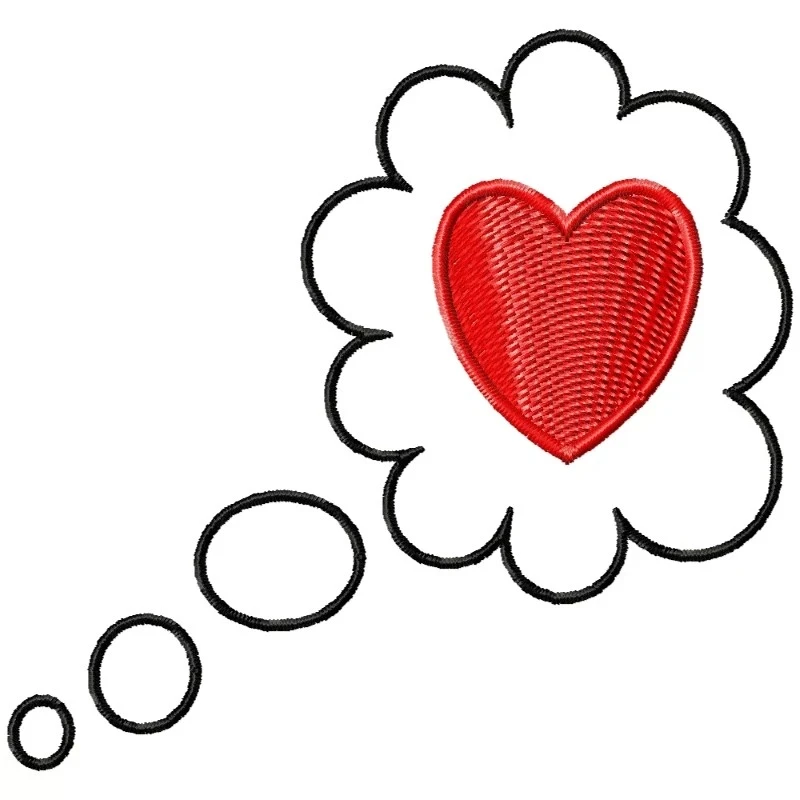 Thoughtful Heart Embroidery Design Thoughtful Heart Embroidery Design