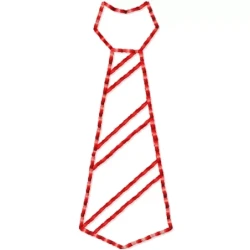 Tie Outline Embroidery Design