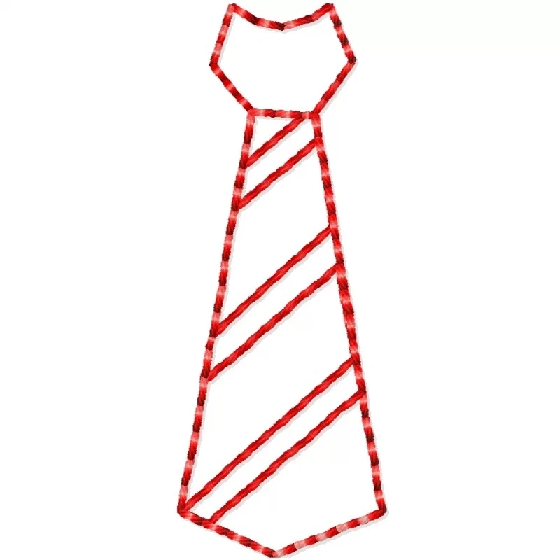 Tie Outline Embroidery Design
