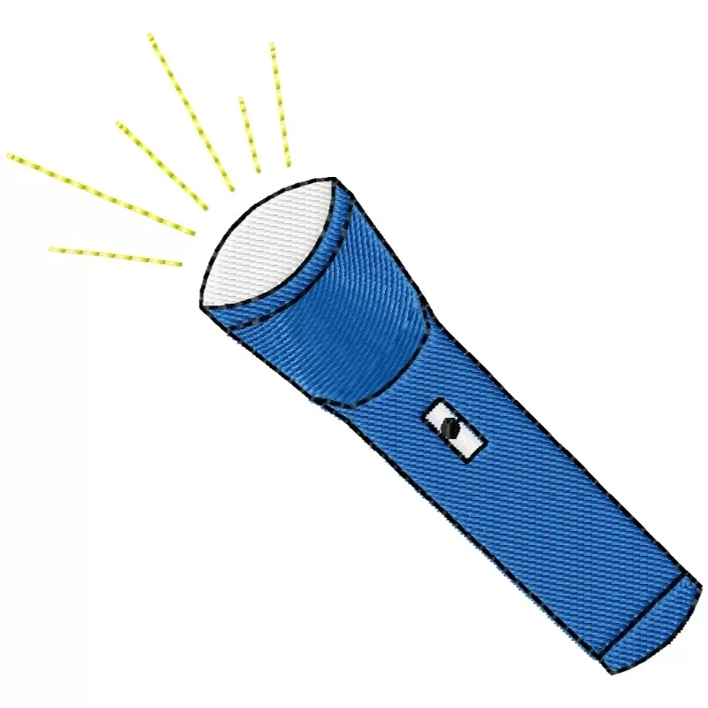 Torch Light Embroidery Design Torch Light Embroidery Design