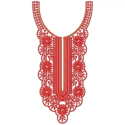 Traditional Embroidery Dress Neckline
