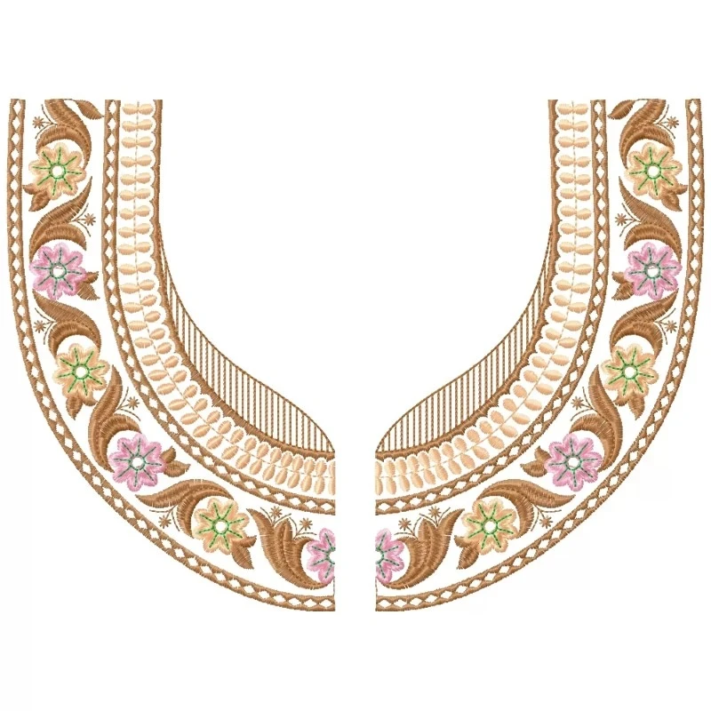 Traditional U Shaped Indian Neckline Embroidery Design Traditional U Shaped Indian Neckline Embroidery Design