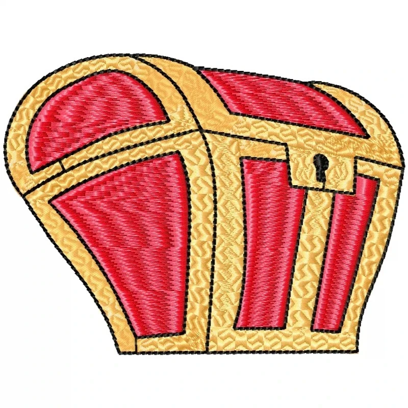 Treasure Chest Embroidery Design Treasure Chest Embroidery Design