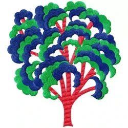 Tree Machine Embroidery Design Pattern