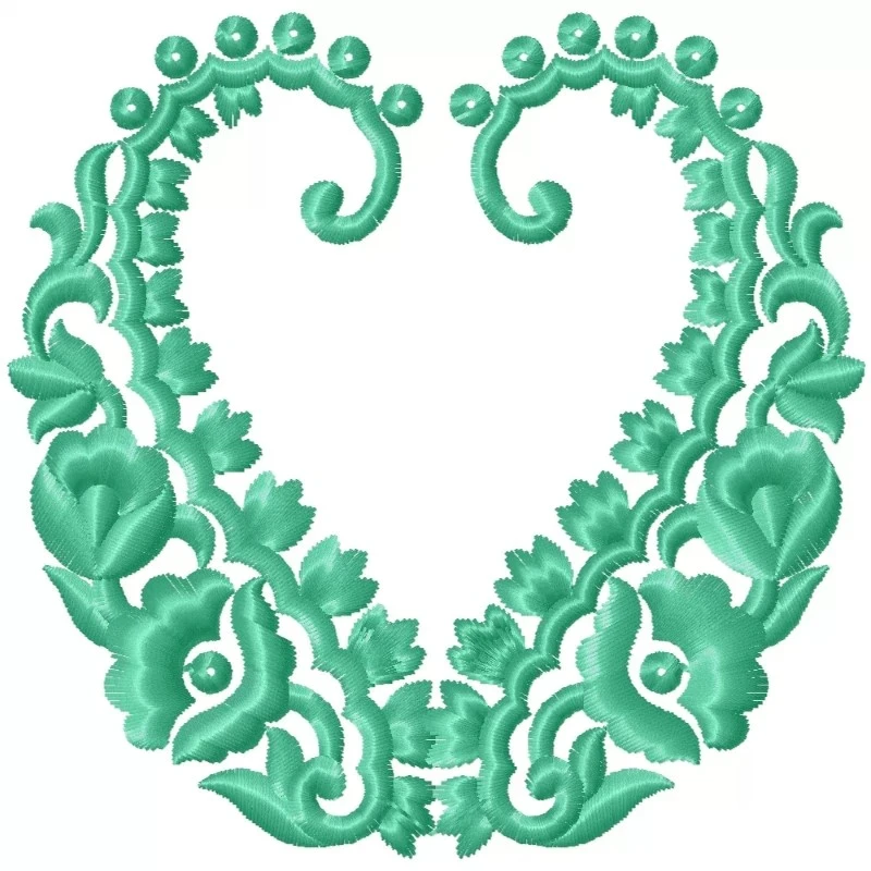 Two Paisley Floral Machine Embroidery Design Two Paisley Floral Machine Embroidery Design
