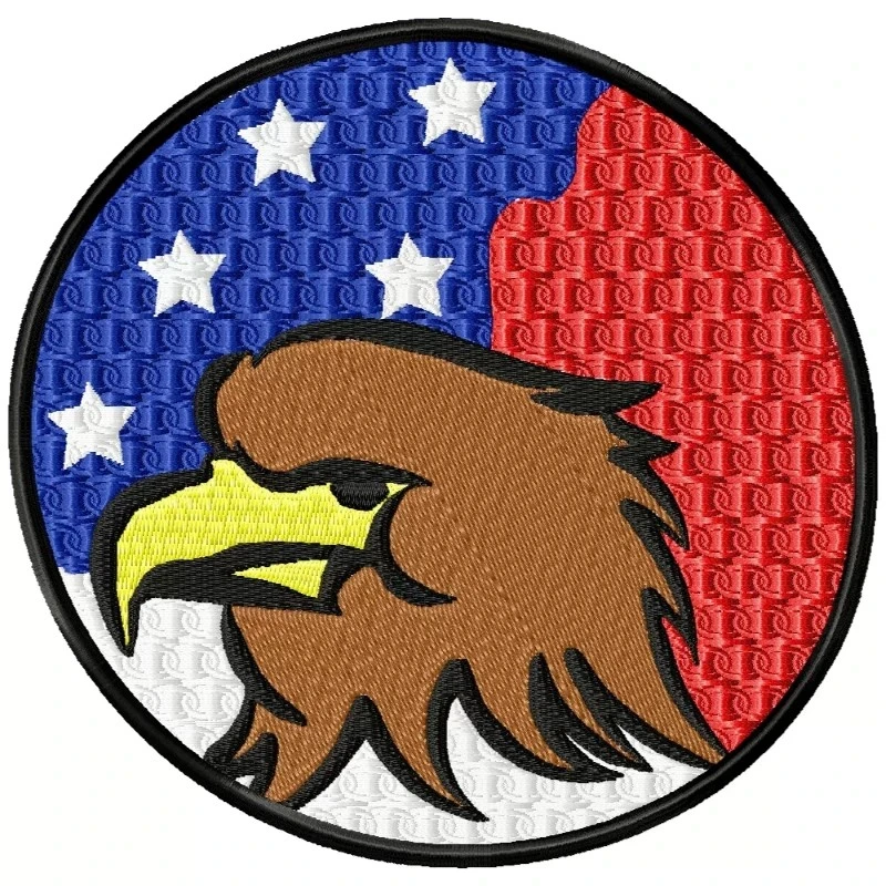 USA Eagel Embroidery Design