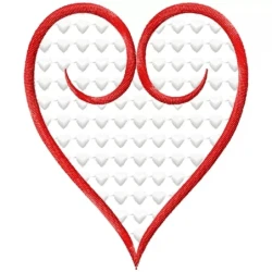 Valentine Hearts Motif Filled Embroidery Design