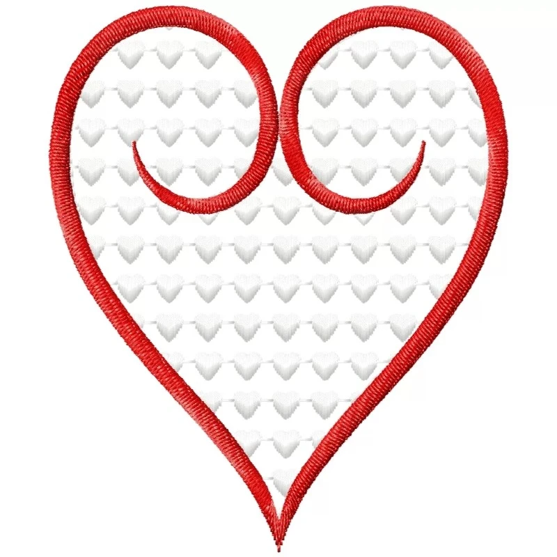 Valentine Hearts Motif Filled Embroidery Design Valentine Hearts Motif Filled Embroidery Design