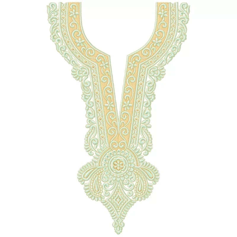 Vintage Indian Neckline Pattern Design Vintage Indian Neckline Pattern Design