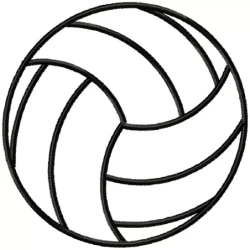Volley Ball Outline Embroidery Design