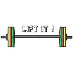 Weight Liftting Gym Embroidery Design