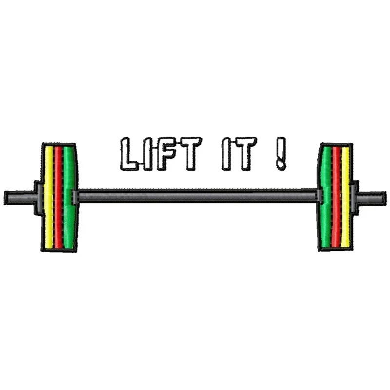 Weight Liftting Gym Embroidery Design Weight Liftting Gym Embroidery Design